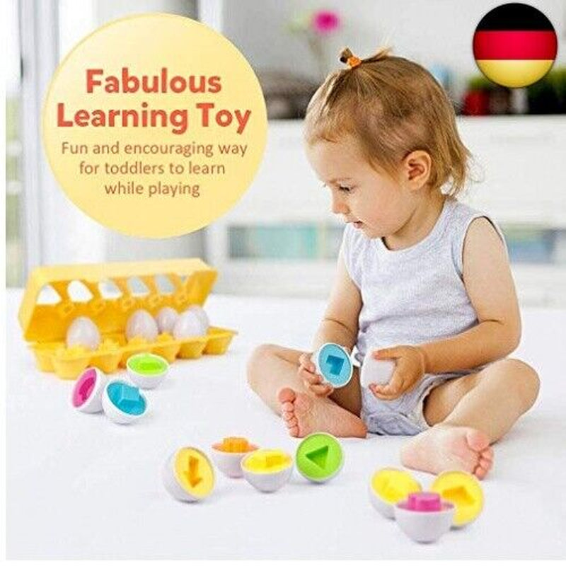 Coogam Matching Eggs 12-TLG. Set Color & Shape Recognition Sorter Puzzle Für