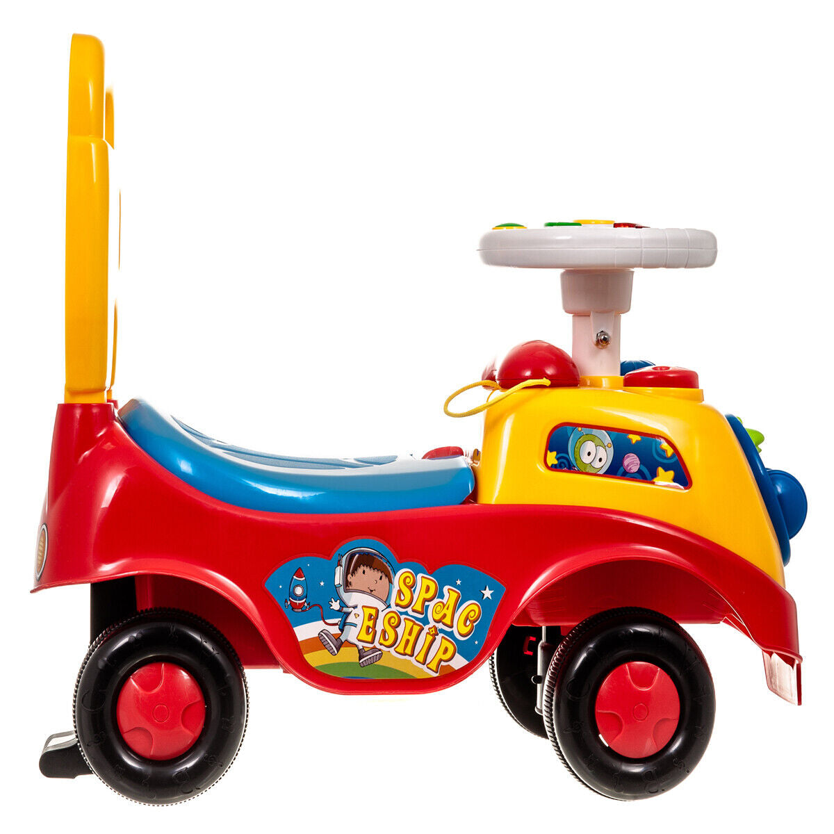 MY FIRST RED RIDE on CAR BABY GIRL/ BOY PUSH along SOUND EFFECTS W/ STORAGE