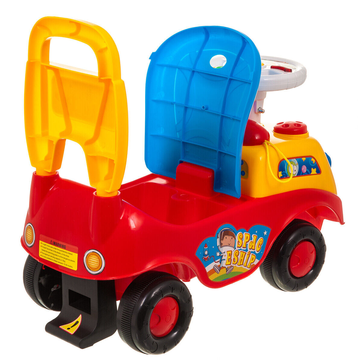 MY FIRST RED RIDE on CAR BABY GIRL/ BOY PUSH along SOUND EFFECTS W/ STORAGE