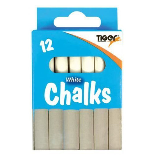 12 Sticks Dustless White Chalk Playground School Art Blackboard Writing